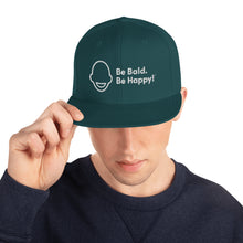 Load image into Gallery viewer, Be Bald. Be Happy! Snapback Hat